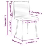vidaXL Chaises à manger lot de 4 vert clair velours
