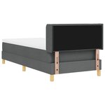 vidaXL Lit à ressort avec matelas en gris foncé  100 x 200 cm  tissu