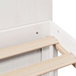 vidaXL Lit bibliothèque sans matelas blanc 150x200 cm bois pin massif