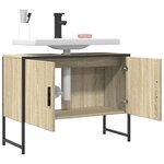 vidaXL Armoire lavabo de salle de bain chêne sonoma bois d'ingénierie