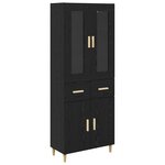 vidaXL Haut Armoire Chêne noir 69 5 x 34 x 180 cm Bois d'ingénierie