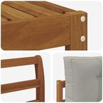 vidaXL Ensemble de canapés d'extérieur 6 pc Gris Naturel et Clair