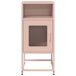 vidaXL Table de chevet rose 36x39x78 cm acier laminé à froid