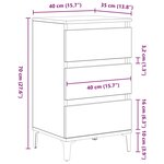vidaXL Cabinet de chevet Bois ancien 45 x 35 x 44 cm Bois d'ingénierie