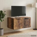 vidaXL Meuble TV mural Bois ancien 59 5 x 41 x 30 cm Bois d'ingénierie
