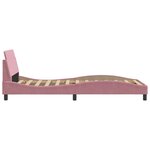 vidaXL Cadre de lit avec tête de lit Rose 100x200 cm Velours