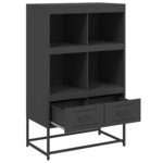 vidaXL Buffet haut noir 68x39x111 5 cm acier