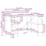 vidaXL Bureau Chêne marron 120 x 79 x 86.5 cm Bois d'ingénierie