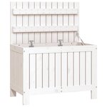 vidaXL Boîte de rangement de jardin Blanc 76x42 5x54 cm Bois de pin
