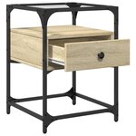 vidaXL Tables de chevet 2 Pièces chêne sonoma 40x40x55 cm bois ingénierie