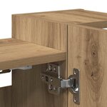 vidaXL Armoire à miroir de salle de bain chêne artisanal 80x20 5x64 cm