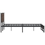 vidaXL Cadre de lit en métal sans matelas chêne marron 183x213 cm