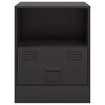 vidaXL Table de chevet noir 34 5x39x44 cm acier