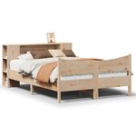 vidaXL Cadre de lit sans matelas 135x190 cm bois de pin massif