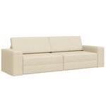 vidaXL Canapé Lit 2-en-1 Crème 245x150x60.5 cm Tissu