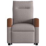 vidaXL Fauteuil inclinable de massage électrique Taupe Tissu