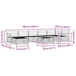 vidaXL Ensemble de canapés d'extérieur 8 pc Naturel
