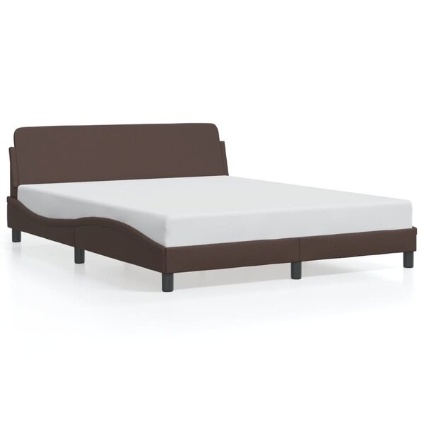 vidaXL Cadre de lit sans matelas marron 160x200 cm similicuir