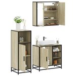vidaXL Ensemble de meubles de salle de bain 3 Pièces chêne sonoma