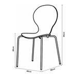 Lot de 4 chaises de salle à manger 85 x 48 x 50 cm moderne design robuste blanc 03_0009816