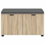 vidaXL Banc d'entrée avec coussin Chêne Sonoma 80 x 46 x 46 cm