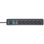 Brennenstuhl rallonge à 6 prises secure-tec 2 m anthracite