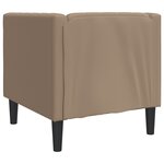 vidaXL Fauteuil Chesterfield cappuccino similicuir