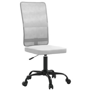 vidaXL Chaise de bureau réglable en hauteur blanc tissu en maille