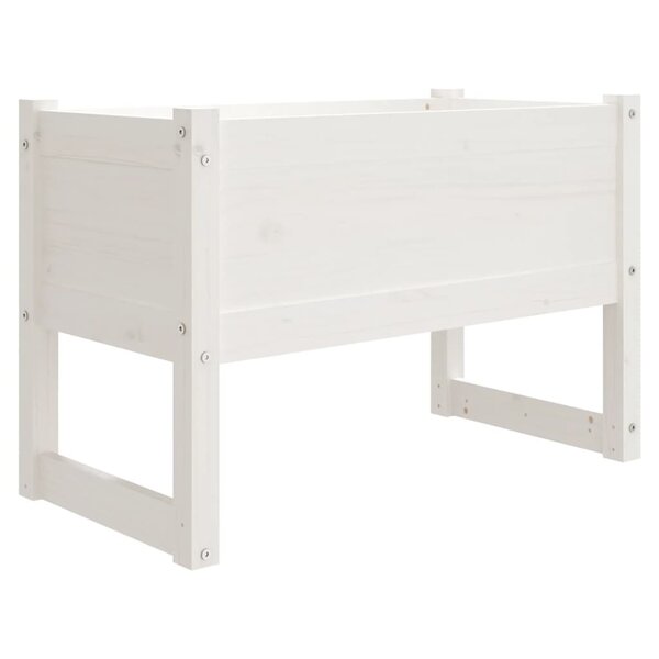 vidaXL Jardinière Blanc 78x40x52 cm Bois massif de pin