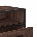 vidaXL Meuble TV chêne marron 100x34 5x40cm bois d'ingénierie et métal