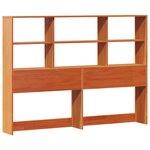 vidaXL Lit bibliothèque sans matelas cire marron 140x190 cm pin massif