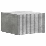 vidaXL Cabinet de chevet mural Gris béton 33 x 34 5 x 20 cm