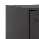 vidaXL Tables de chevet 2 Pièces noir 34 5x39x44 cm acier