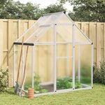 vidaXL Serre avec cadre de base argent 169x114x195 cm aluminium