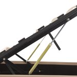 vidaXL Cadre de lit à rangement hydraulique et LED 160x200 cm