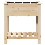 Jardinière vidaXL avec grilles 71x37x76 cm en bois massif de pin