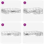 vidaXL Ensemble de canapés d'extérieur 10 Pièces Blanc et anthracite