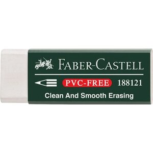 Faber-Castell 7081 N Gomme en plastique sans PVC - Effacement propre et facile