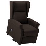 vidaXL Fauteuil Marron foncé Tissu