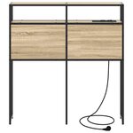 vidaXL Tête de lit de rangement Chêne sonoma 80 cm Bois d'ingénierie