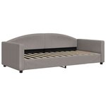 vidaXL Lit de jour avec gigogne sans matelas taupe 90x200 cm