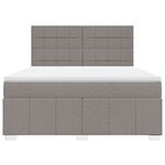 vidaXL Sommier à lattes de lit avec matelas Taupe 180x200 cm Tissu