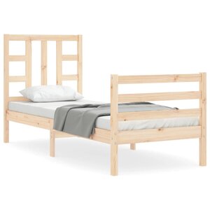 vidaXL Cadre de lit sans matelas bois de pin massif