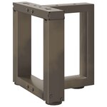 vidaXL Pieds de table basse en T  2 pièces  noir  30 x 25 x (30-31) cm  acier