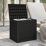 vidaXL Boîte de stockage de jardin noir 55 5x43x53 cm polypropylène