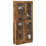 vidaXL Buffet haut vieux bois 82 5x30 5x185 cm bois d'ingénierie