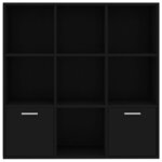 vidaXL Bibliothèque Noir 98x30x98 cm Bois d’ingénierie