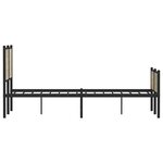 vidaXL Cadre de lit en métal sans matelas chêne sonoma 137x190 cm