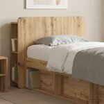 vidaXL Cabinet de Tête de Lit Chêne artisanal 80 cm Bois d'ingénierie