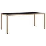 vidaXL Ensemble de bistro de jardin 9 Pièces coussins beige poly rotin